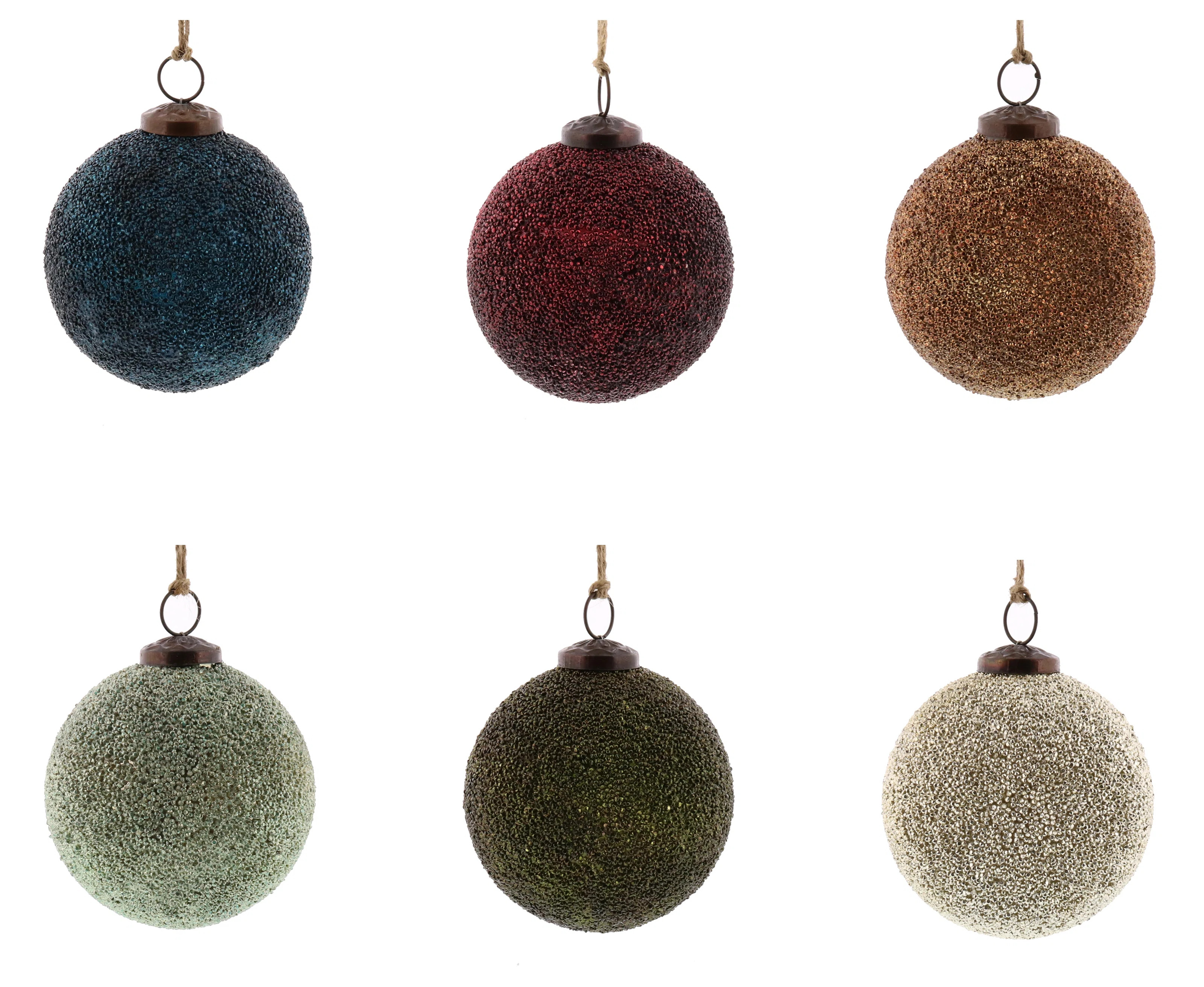 Crystalized Glass Ball Ornament (Set of 6) | Wayfair North America