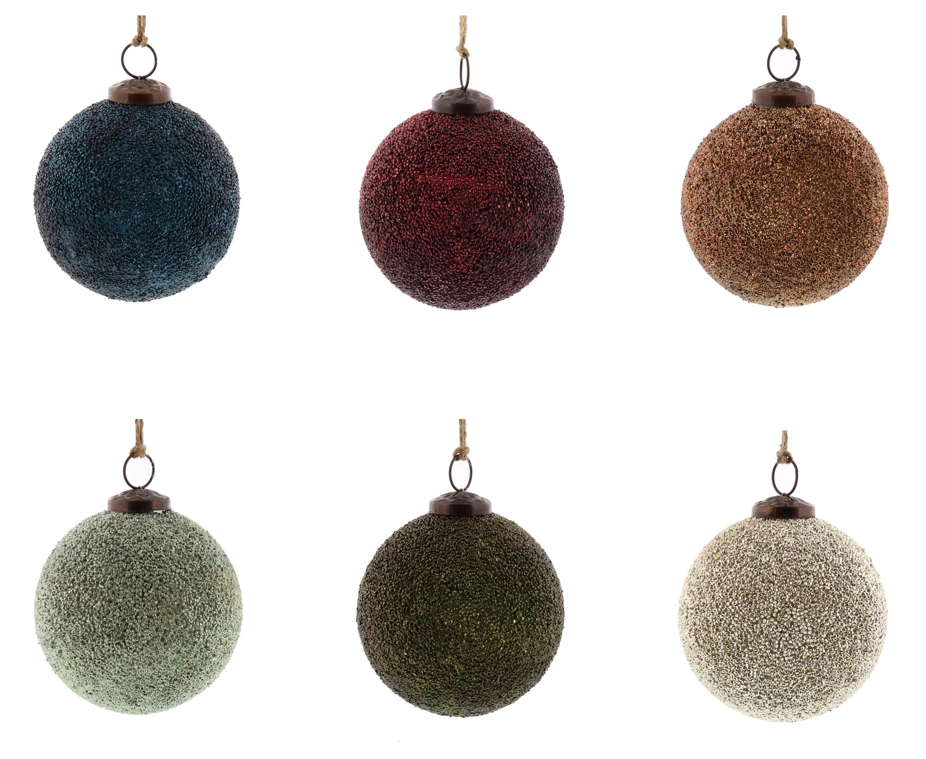 Crystalized Glass Ball Ornament (Set of 6) | Wayfair North America
