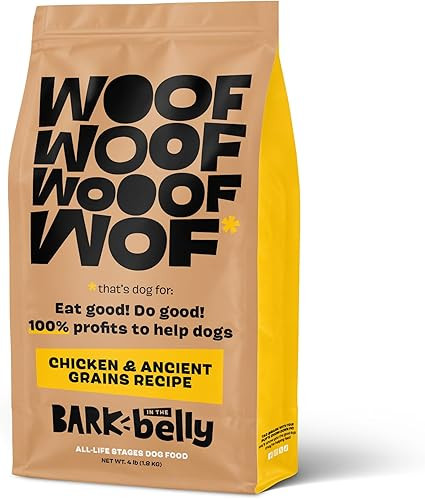 Bark in The Belly Chicken & Ancient Grains Recipe Premium Dog Food – 4 lb Bag (1.8 kg) | Amazon (US)