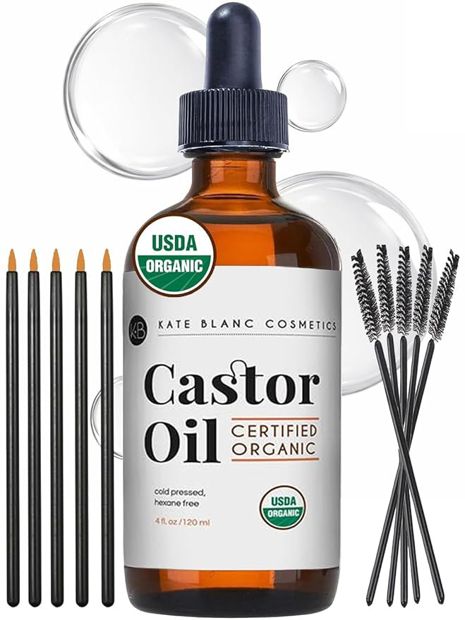 Kate Blanc Cosmetics Castor Oil Organic (4oz), 100% Pure, Cold Pressed, Hexane Free. Natural Oil ... | Amazon (US)