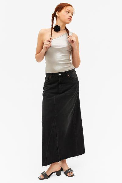 Jeansrock mit ausgefranstem Saum | H&M (DE, AT, CH, NL, FI)