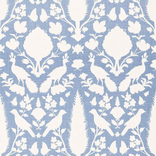 Schumacher Chenonceau Sky Fabric | DecoratorsBest | DecoratorsBest