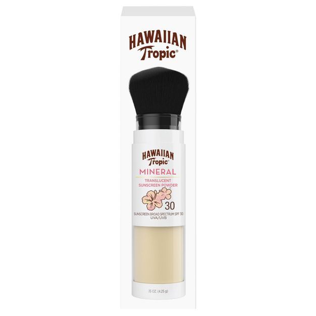 Hawaiian Tropic Mineral Skin Nourishing Sunscreen Powder Brush - SPF 30 - 0.15oz | Target