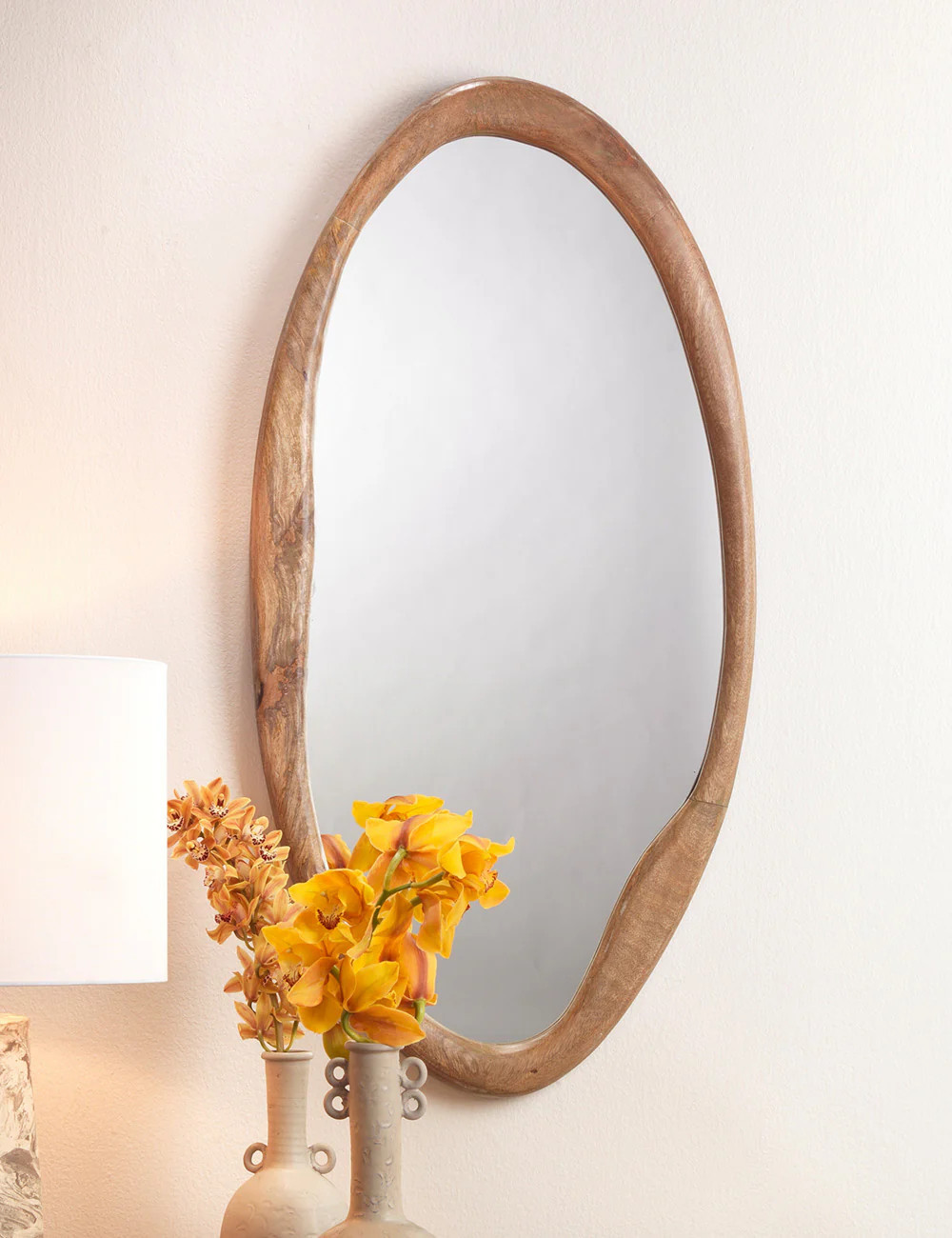 Hidden Hills Oval Mirror, Brown | Lulu and Georgia 
