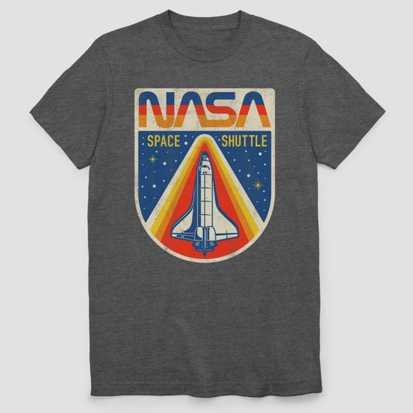 Men's NASA Short Sleeve Graphic T-Shirt Charcoal Heather | Target