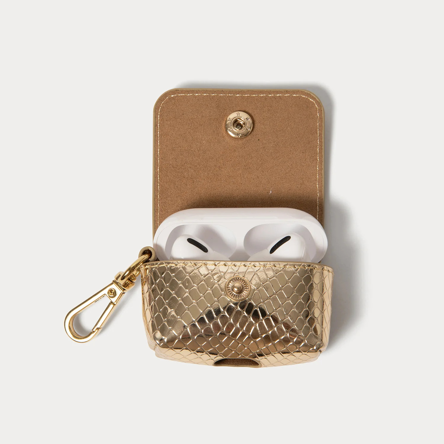 Avery AirPods Clip-On Pouch - Chrome Gold/Gold | Bandolier