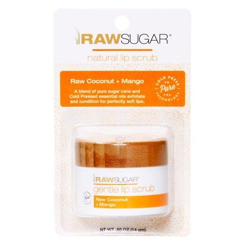 Raw Sugar Organic Lip Scrub - Raw Coconut + Mango - 0.5oz | Target