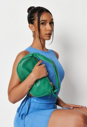 Green Pouch Shoulder Bag | Missguided (UK & IE)