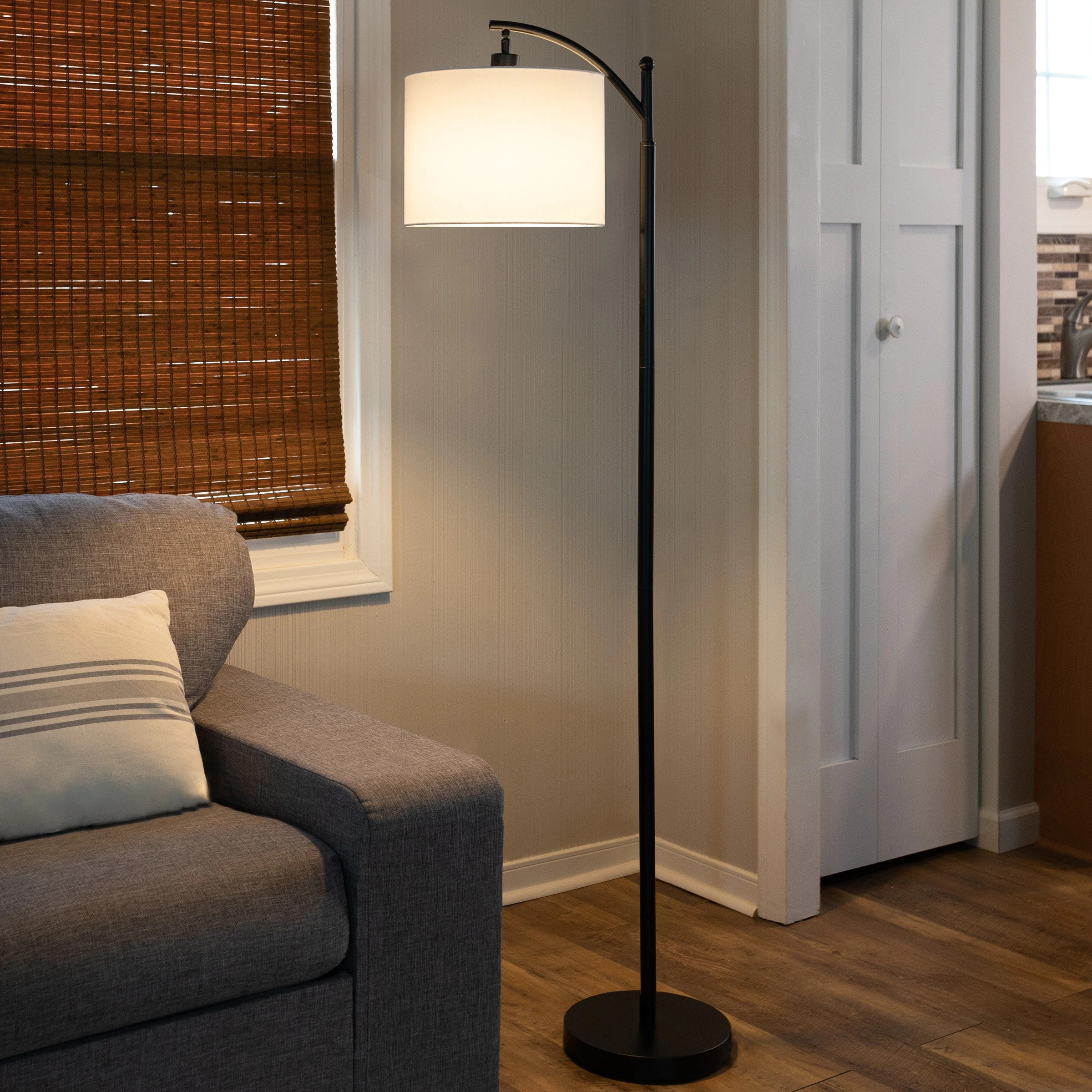 Lavish Home 63-65 inches Tall Modern Floor Lamp, Black | Bed Bath & Beyond