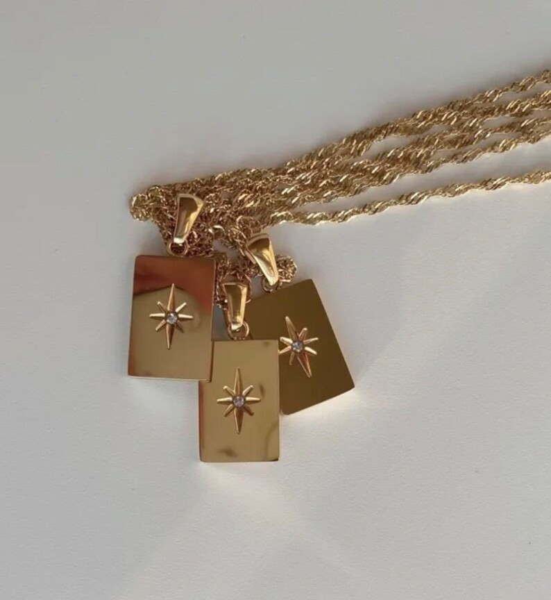 Stunning 18K Gold Plated Necklace With Rhinestone Star Design - Etsy | Etsy (US)