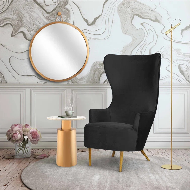 31.1" Wide Velvet Wingback Chair | Wayfair North America