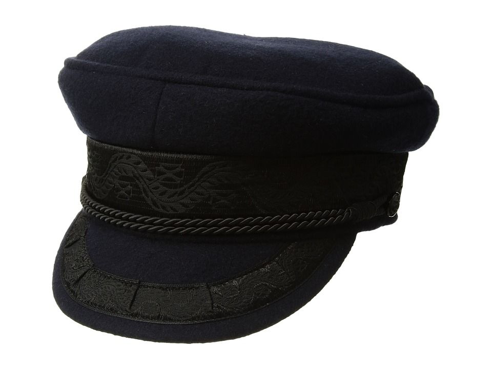 Lack of Color - Riviera Newsboy Cap (Navy Blue) Traditional Hats | Zappos