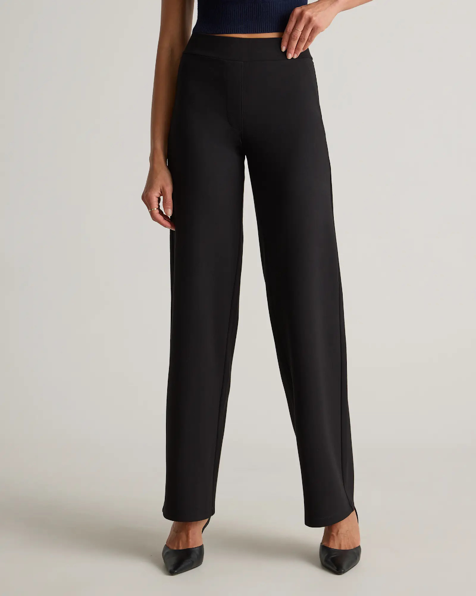Ultra-Stretch Ponte Wide Leg Pants | Quince