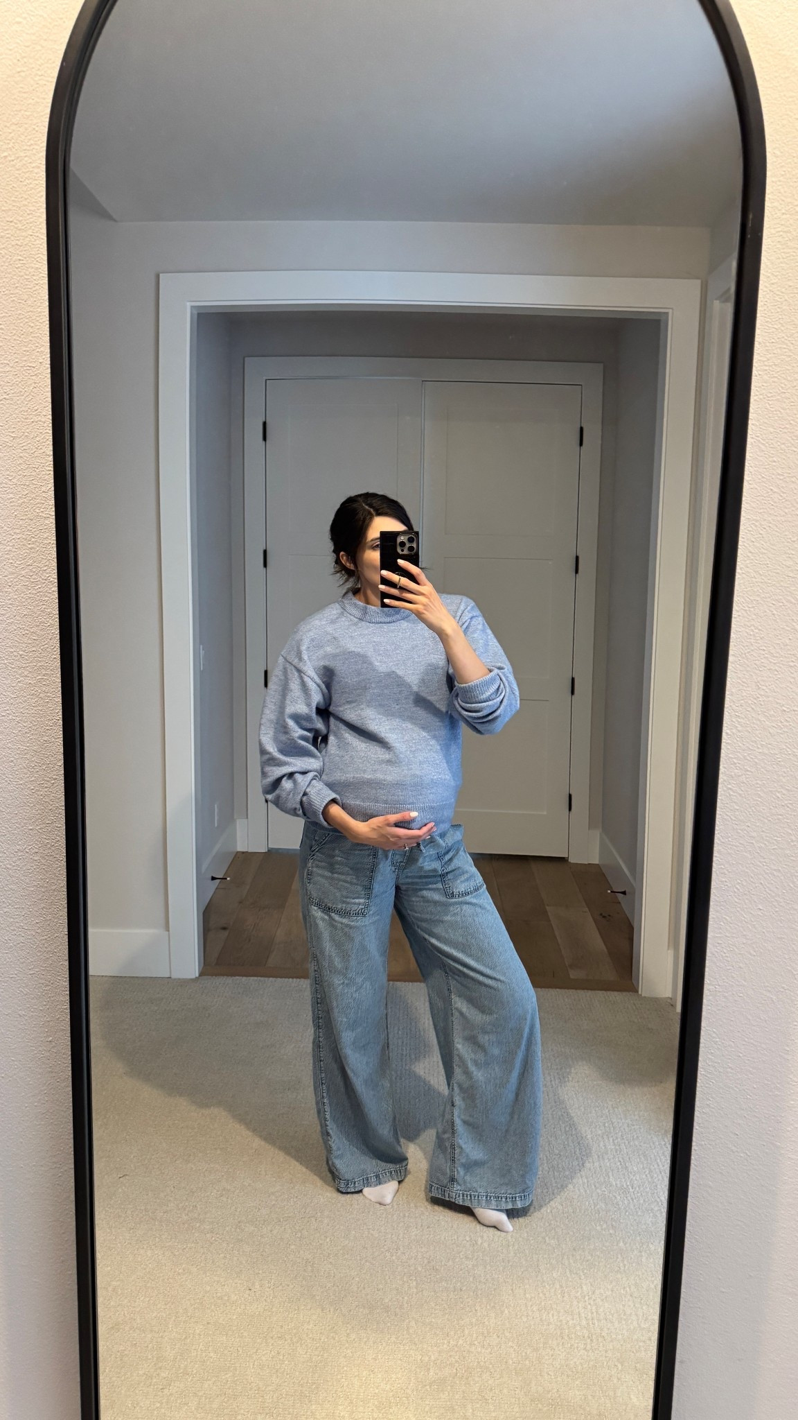 Bump and tall-friendly jeans with a drawstring - on sale today! These come in different washes/colors and have been a lifesaver during my pregnancy. 

#LTKSaleAlert #LTKFindsUnder100 #LTKFindsUnder50