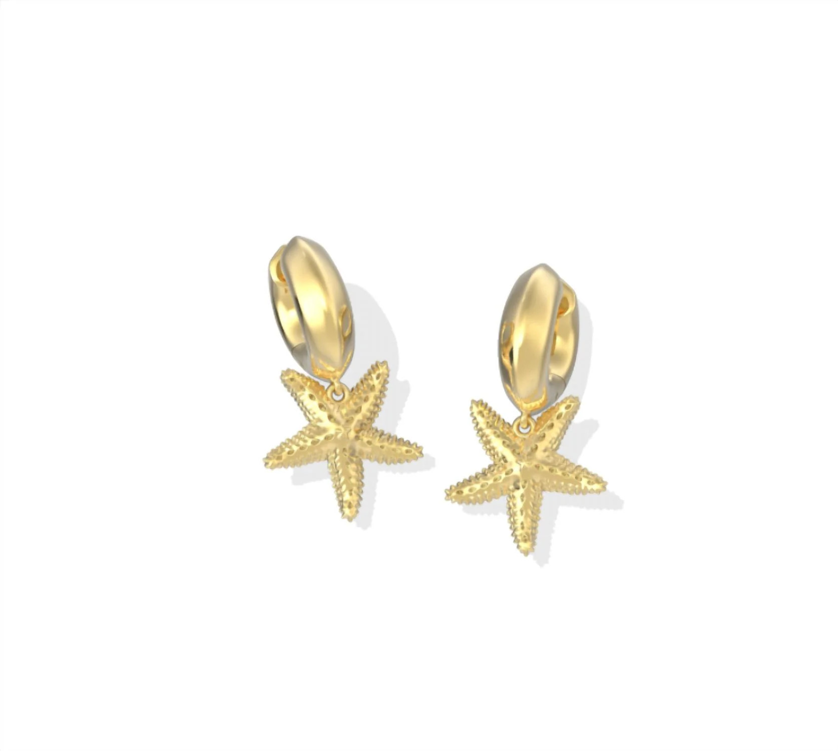 Women's Parker Starfish Huggie Earrings In Gold | Shop Simon