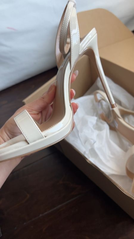 Neural muse Stiletto patent heel with ankle strap 

#LTKVideo #LTKover40 #LTKshoecrush