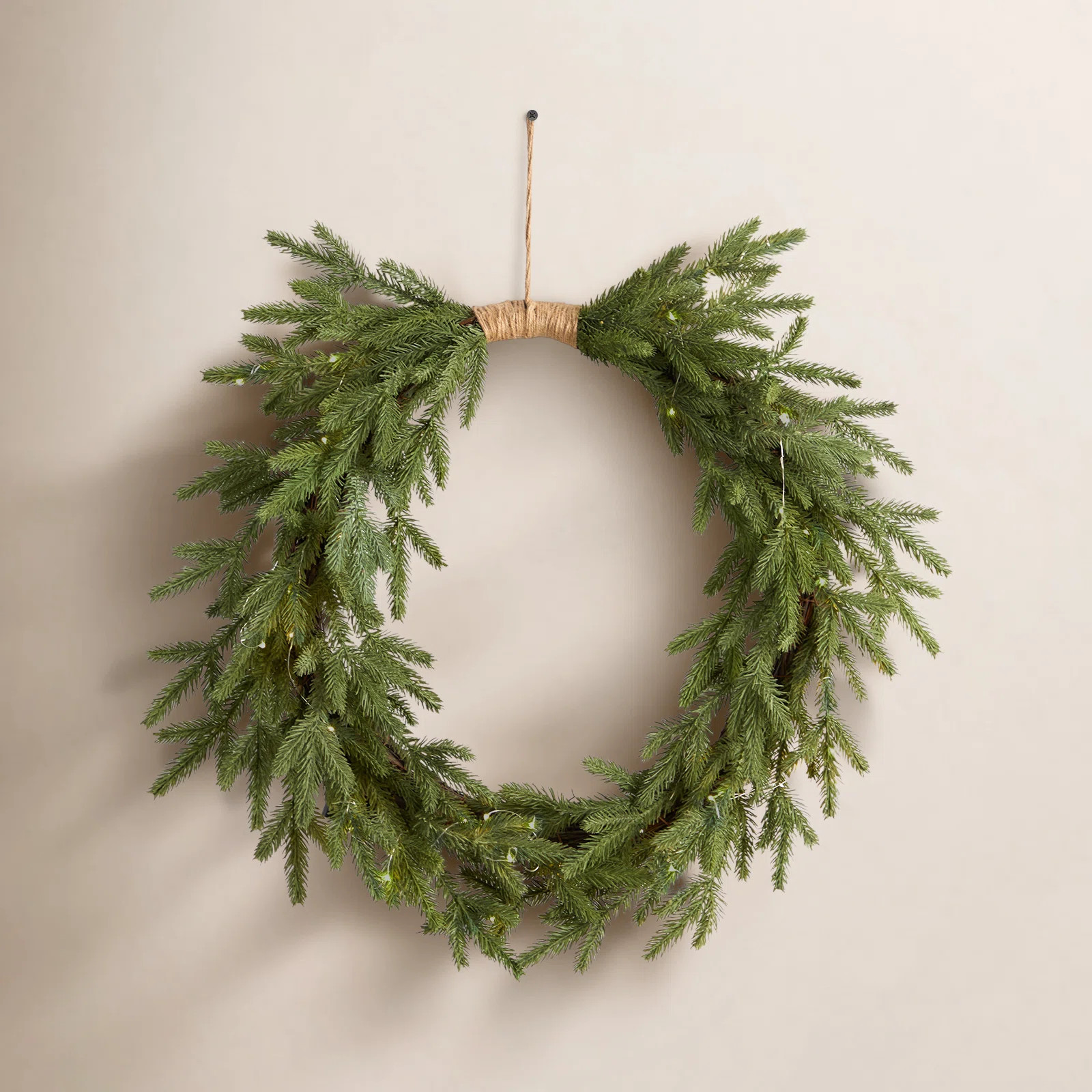 24'' Faux Fir Lighted Wreath | Joss & Main