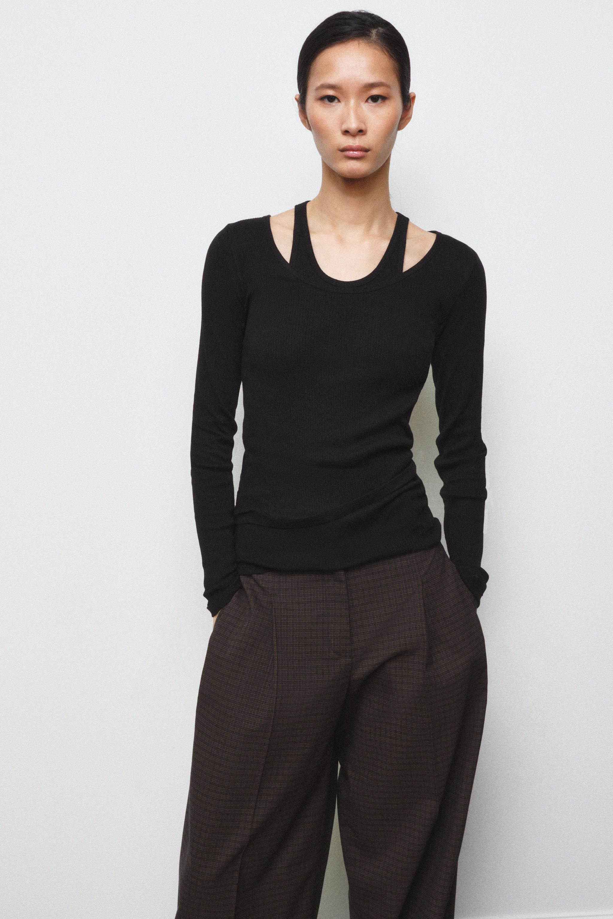 DOUBLE RIBBED T-SHIRT | Zara US