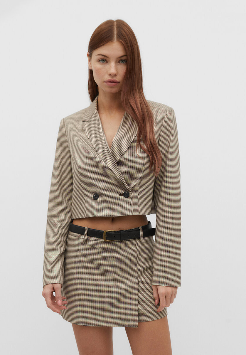 Mini set skirt - Women's fashion | Stradivarius United Kingdom | Stradivarius (UK)