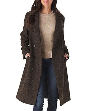 The Normal Brand Houndstooth Collared Double Breasted Pop Coat - L | Dillard's