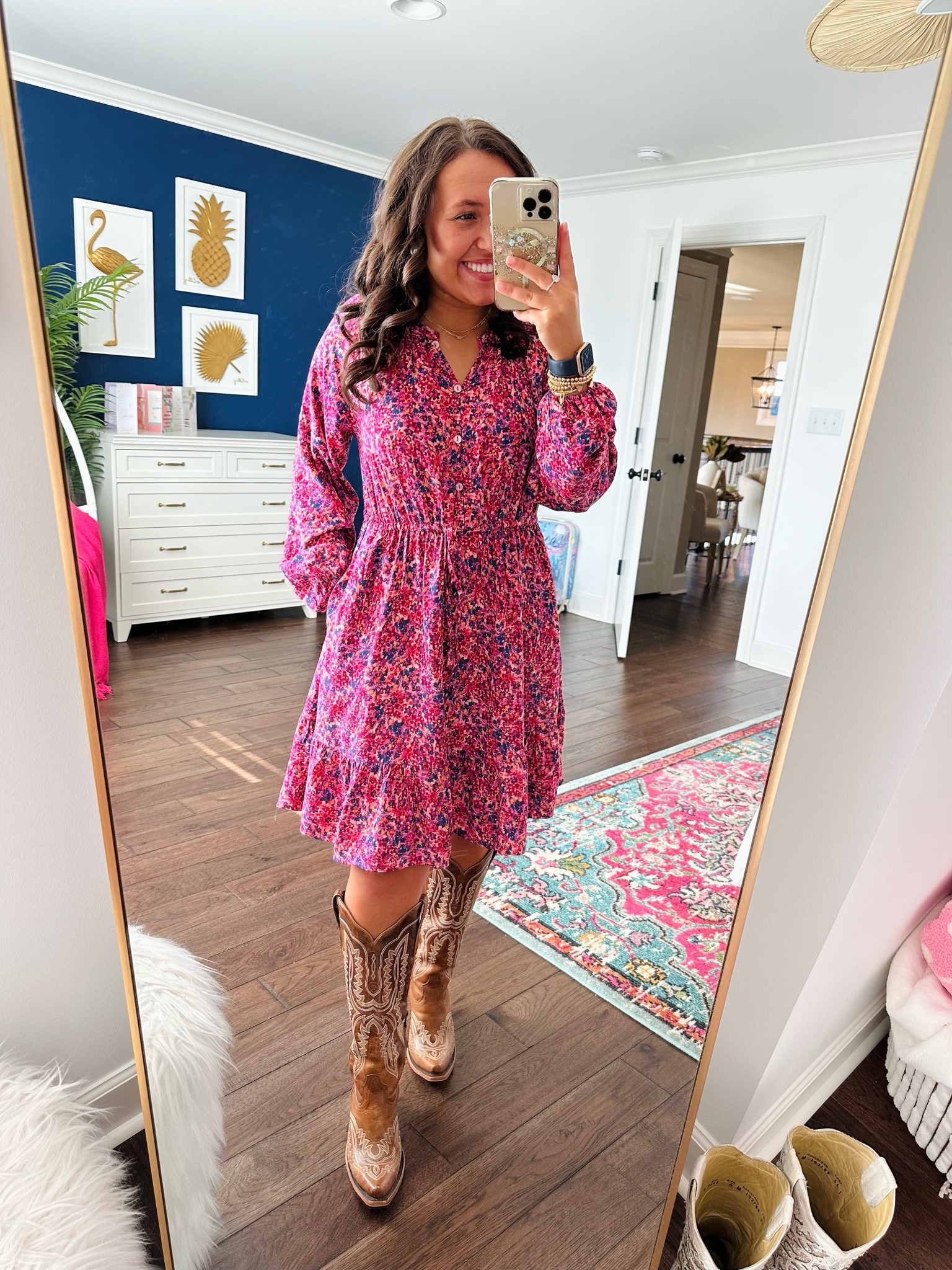 I am lovin’ this adorable Time & Tru dress! It’s perfect to transition into spring with ☀️💕 

Walmart dress. Transitional outfits. Spring outfits. Spring dress. Pink dress. Cowboy boots. Ariat Casanovas. Brown cowboy boots. Tall cowboy boots. Walmart fashion. Time and Tru. 

#LTKworkwear #LTKshoecrush #LTKstyletip