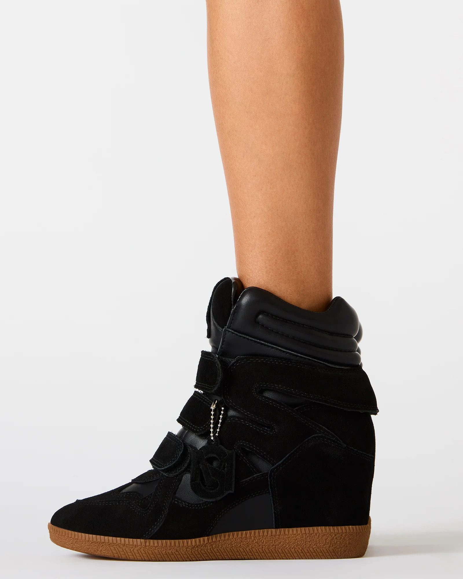 MAVIS Black Suede High-Top Velcro Women's Sneaker | Steve Madden (US)