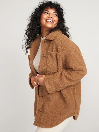Cozy Sherpa Shacket for Women | Old Navy (CA)