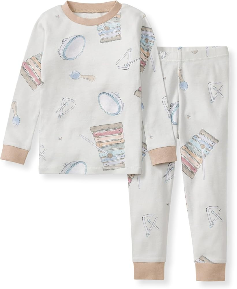 Burt's Bees Baby Boys' 2-Piece Long Sleeve Tee and Pants Organic Cotton Pajama Set | Amazon (US)