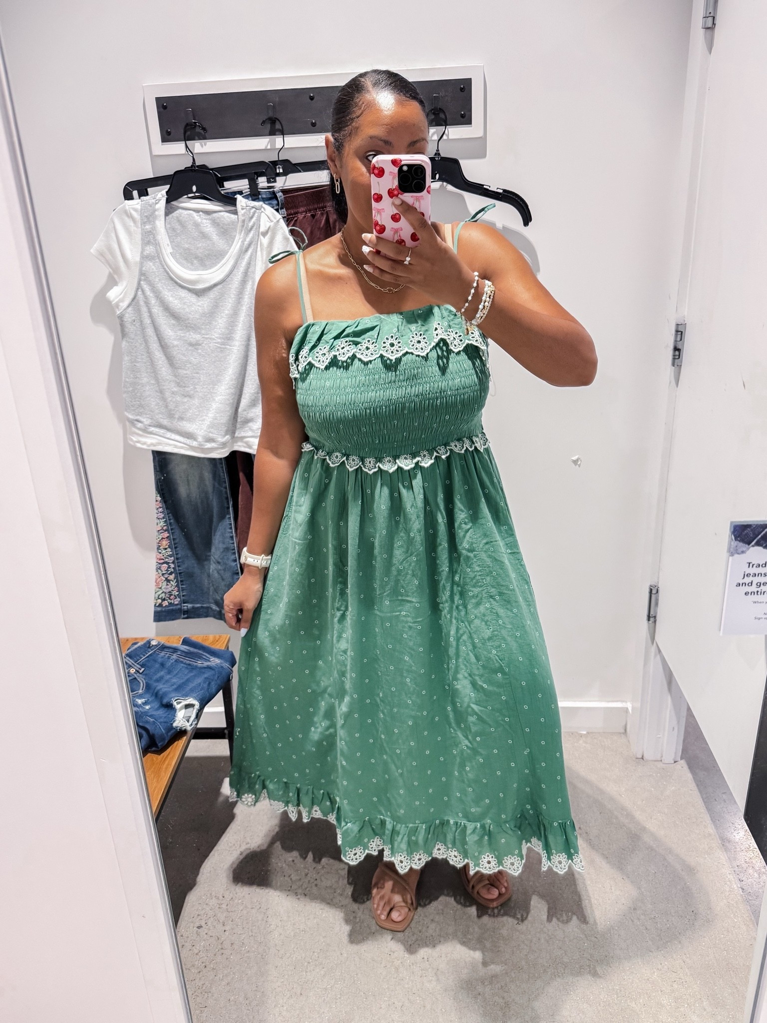 Not only is this dress so cute and feminine, the fabric is sooo soft!! Also comes in a pretty blue option. Wearing large fits tts

#LTKootd #LTKSeasonal #LTKMidsize