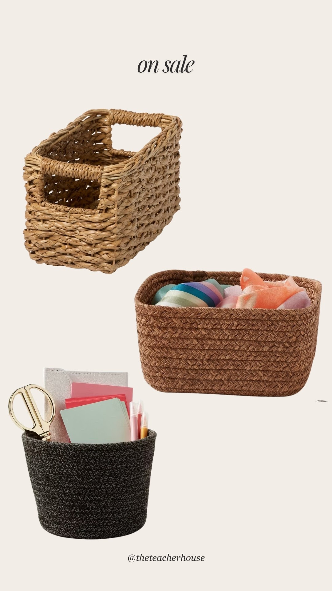 Gift baskets on sale! A good small size for a teacher gift, coworker gift or for anyone! 

#LTKSeasonal #LTKHoliday #LTKGiftGuide