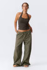 Loose Fit Washed Ripstop Trousers | Weekday