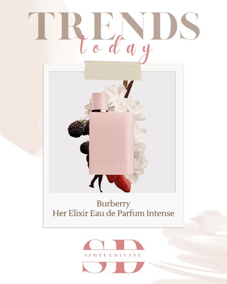 New Burberry perfume Her Elixir. Scented dark red berries, jasmine, and vanilla. 😳👌🏽

Very excited for this one!!

| beauty | perfume | eau de parfum | designer | designer beauty | Burberry | Burberry perfume | new | trending | Sephora | 

#LTKbeauty #LTKstyletip