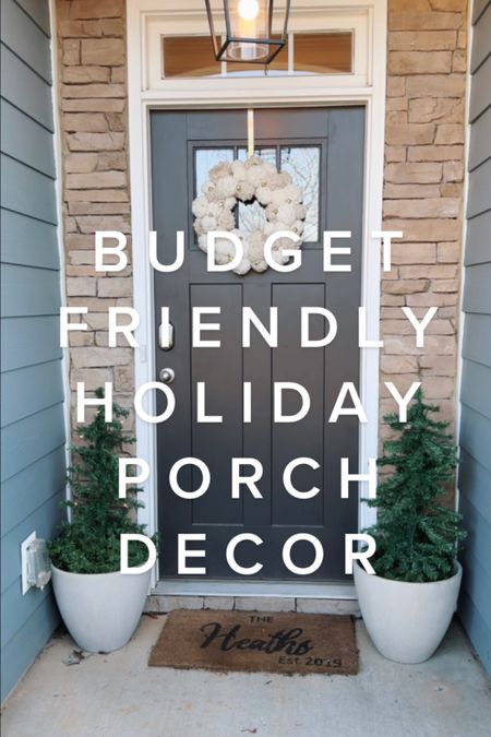 Budget friendly Walmart holiday porch decor 