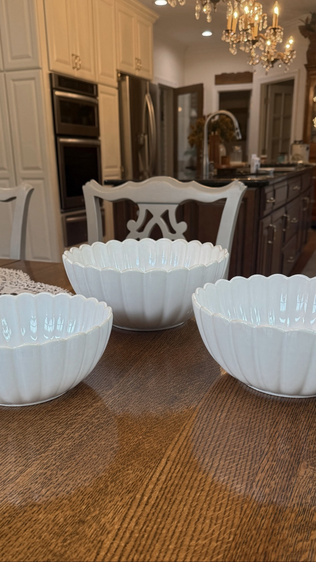 I bought these bowls months ago and they sold out.  And now, they’re back.  These have a vintage flair to them along with a beautiful scalloped edge and fluted sides.   They store easily and they’re budget friendly.

#LTKHome #LTKSaleAlert