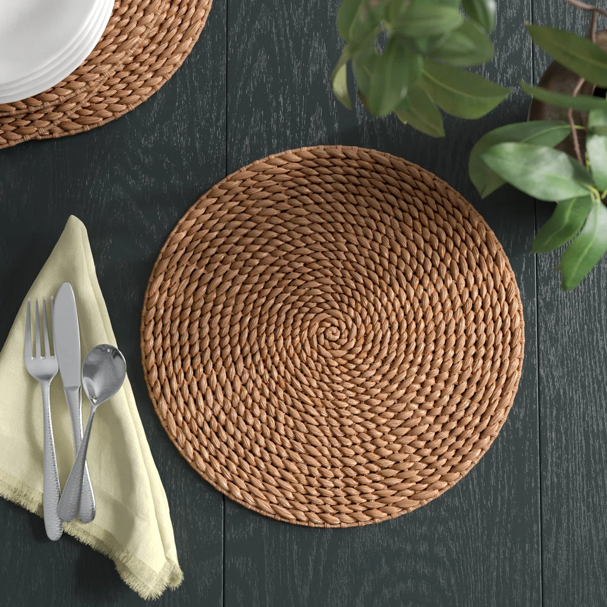 Mea Jute Round Placemat (Set of 4) | Wayfair North America