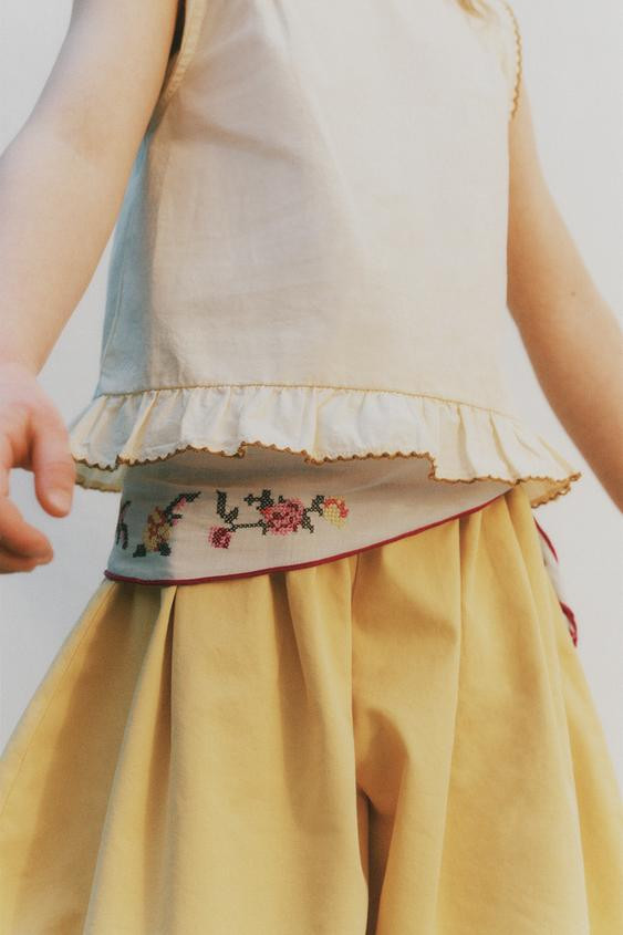 CROSS STITCH EMBROIDERED BANDANA | Zara US