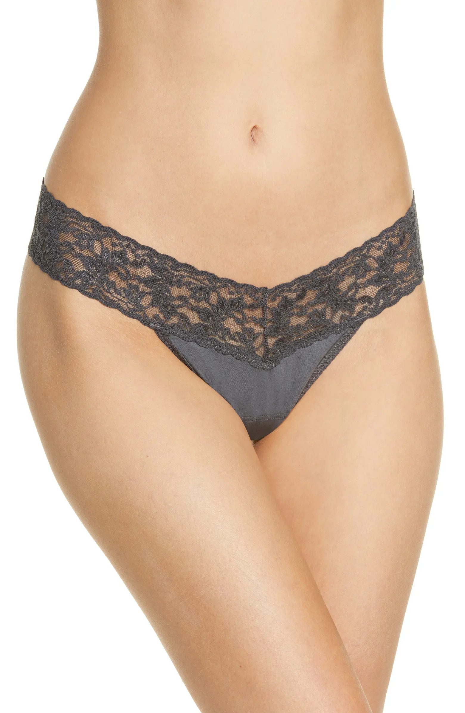 Stretch Cotton Low Rise Thong | Nordstrom
