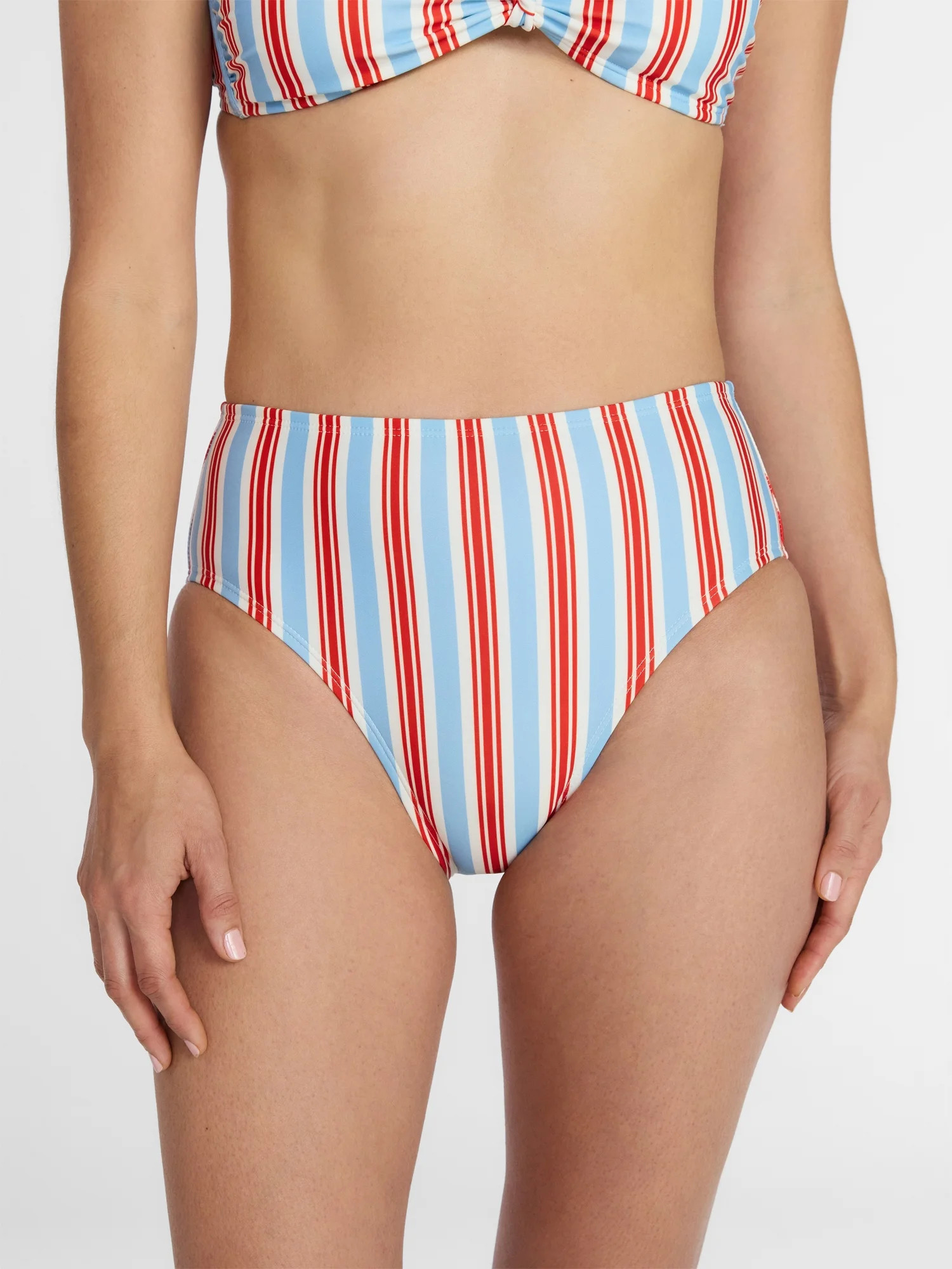Time and Tru Women's and Women's Plus High Waisted Bikini Bottoms, Sizes XS-3X | Walmart (US)