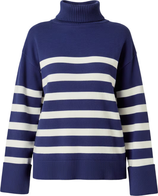 Women's Turtle Neck Stripe Sweater | Macy's