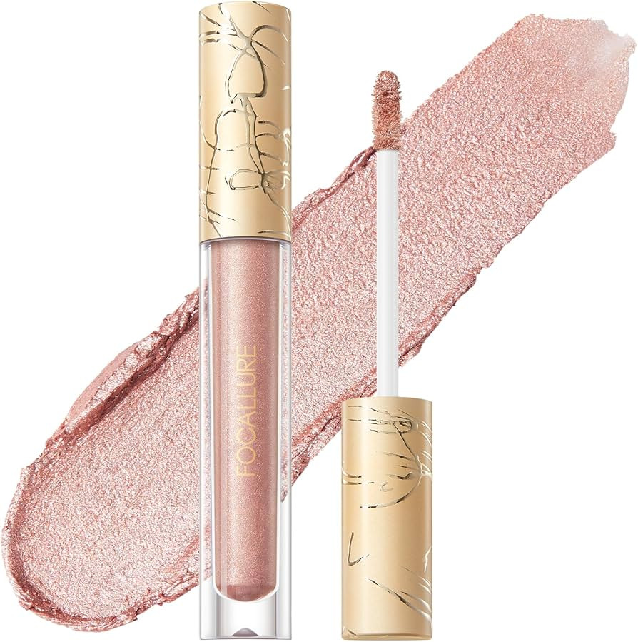 FOCALLURE Metallic Liquid Lipstick,Non Stick Cup Lip Gloss,High Impact Lip Color with Transfer-pr... | Amazon (US)