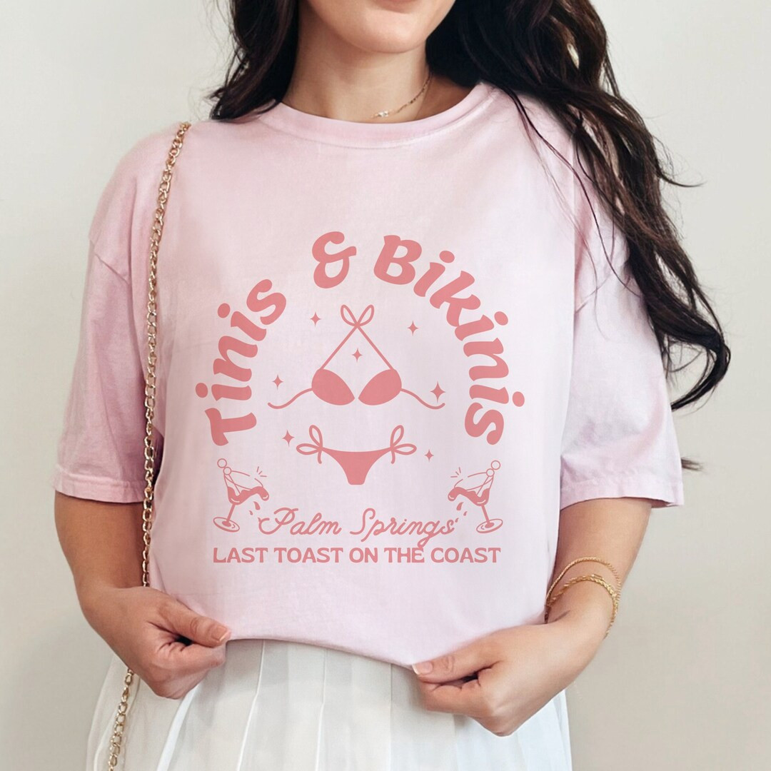 Custom Martinis and Bikinis Bachelorette Party Shirts Bridal Party Tee Final Fiesta T Shirt Beach... | Etsy (US)