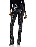 Norma Kamali Women's Overlapping Sequin SPAT Legging, Black, XS | Amazon (US)