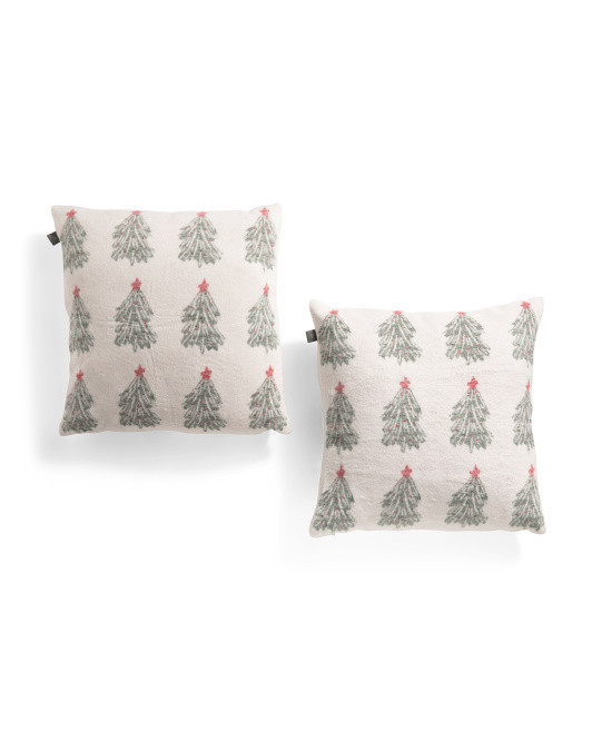 Made In Portugal 20x20 2pk Star And Tree Pillows | TJ Maxx