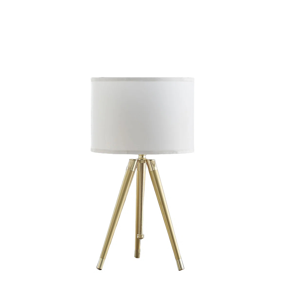 Adjustable Hieght Brass/Shiny Gold Modern Tripod Table Lamp | Wayfair North America