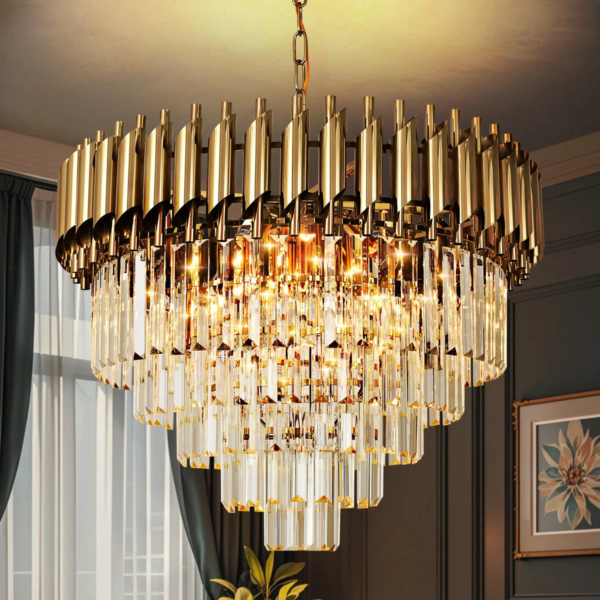 Mercer41 Prempal 8 - Light Dimmable Tiered Chandelier & Reviews | Wayfair | Wayfair North America
