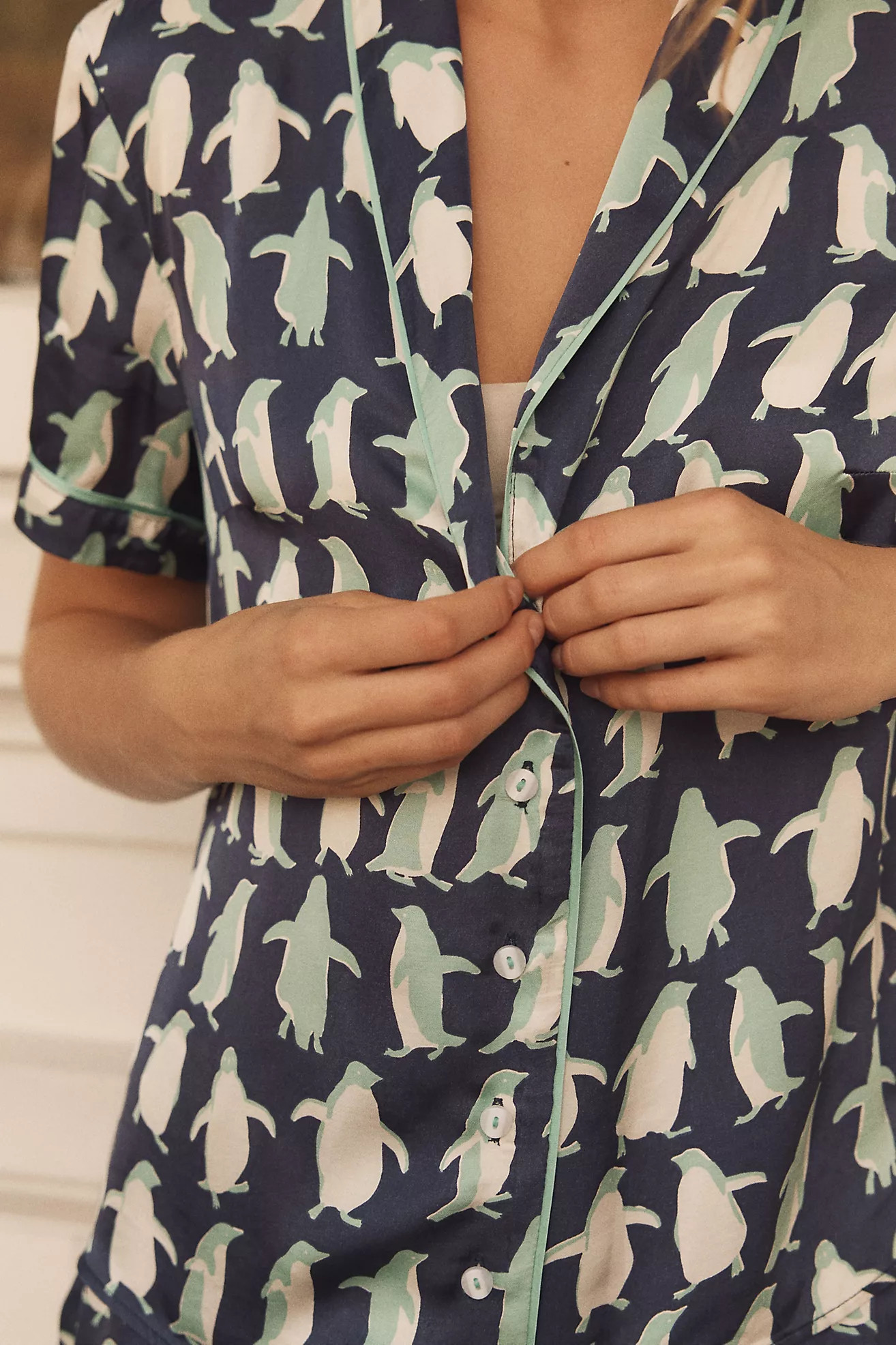 The LyreBird Silky Pajama Top | Anthropologie (US)