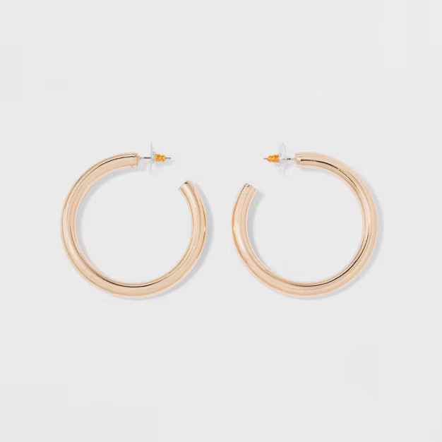Thick Hoop Earrings - A New Day™ Gold | Target