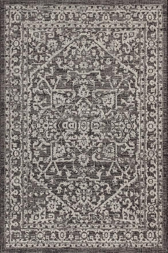 JONATHAN Y SMB104C-8 Malta Bohemian Medallion Textured Weave Indoor Outdoor Area -Rug, Coastal, T... | Amazon (US)