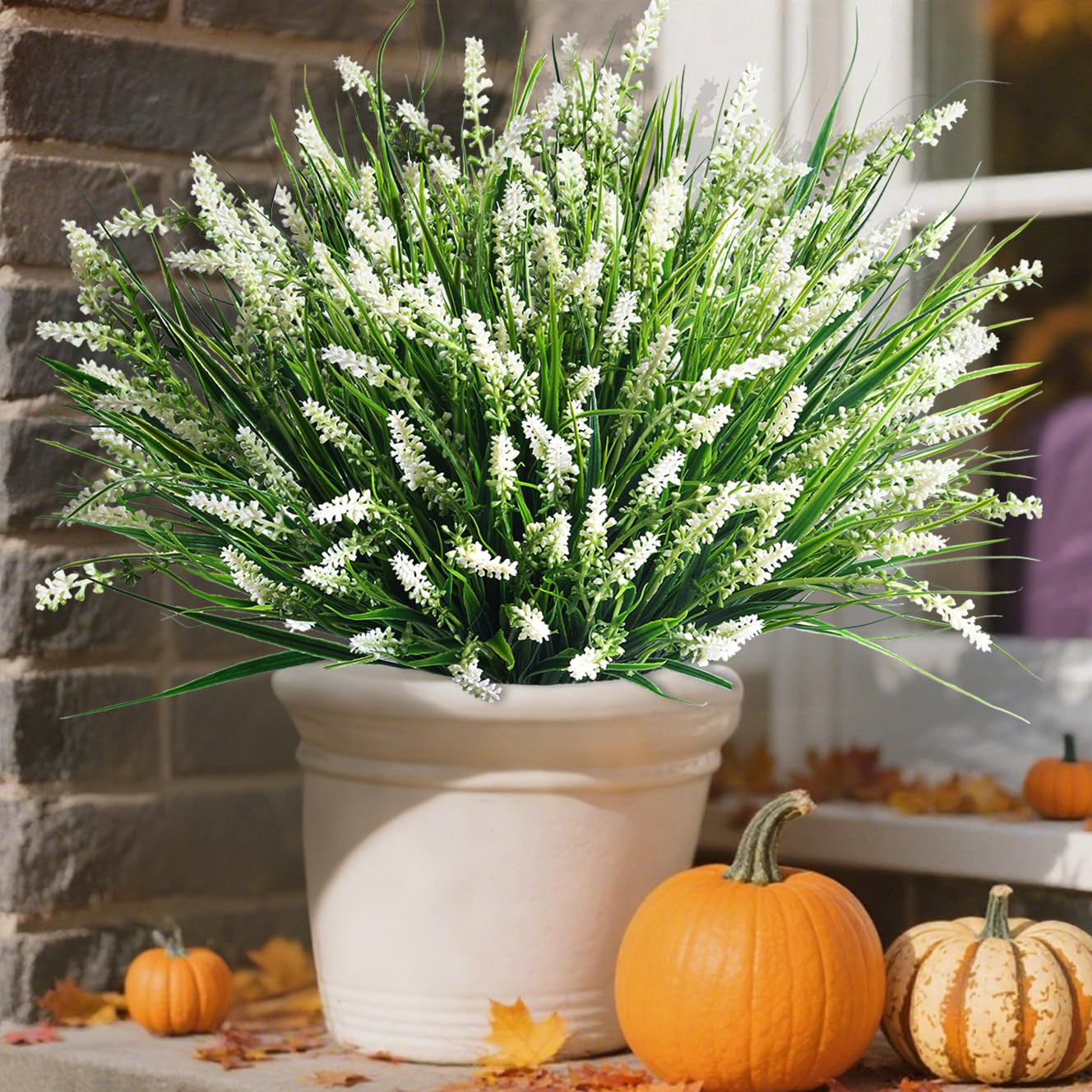 Artificial Fake Outdoor Plants Flowers for Summer Decoration,10 Bundles Faux Plastic Tall Monkey ... | Amazon (US)