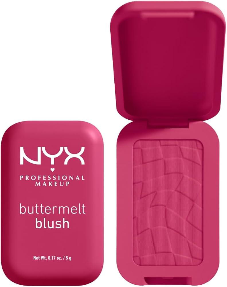 NYX PROFESSIONAL MAKEUP Buttermelt Powder Blush, Fade and Transfer-Resistant Blush, Up to 12HR Ma... | Amazon (US)